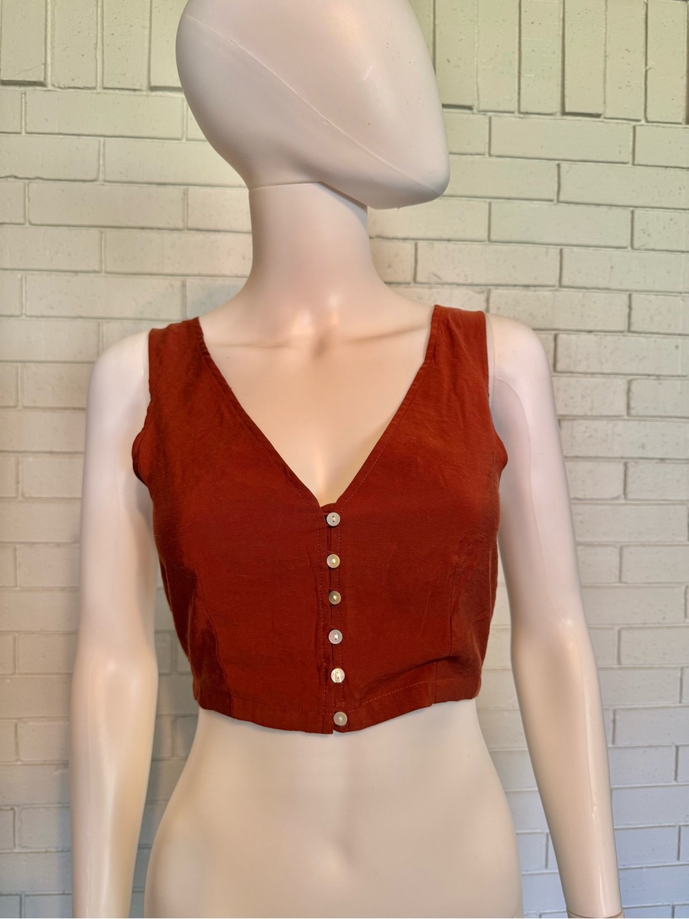 Madewell Katrina Crop Vest Top in Softdrape